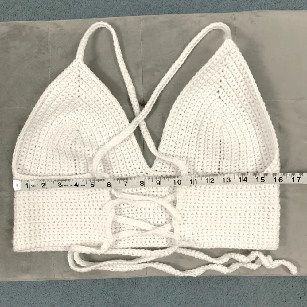 Handmade Crochet Crop Top - Picture 4 of 7